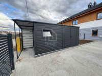 Schowek - Domek Ogrodowy 5x2m + wiata 1m  Drzwi  Okno dac w tył PLG128 Mokotów - zdjęcie 2