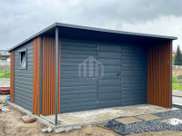 Schowek domek ogrodowy 4x3m - wiata 4x1m  podbitka - lamelami SO152 Zakopane - zdjęcie 5