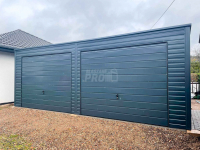 Garaż blaszany 7x6 2x Brama uchylna + drzwi antracyt spad w tył GP161 Niepołomice - zdjęcie 2