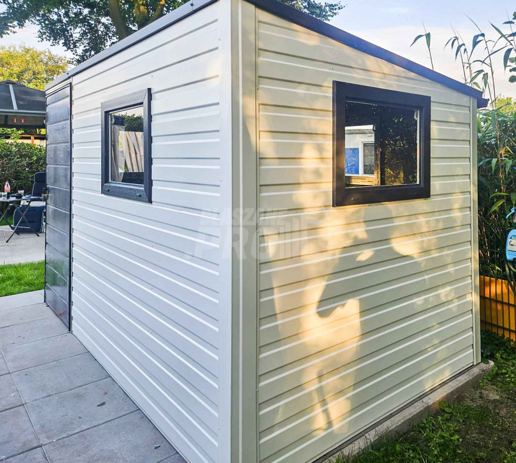 Schowek - Domek ogrodowy 3x2m - Drzwi - 2x okno - biały antracyt GP428 Międzyrzecz - zdjęcie 3