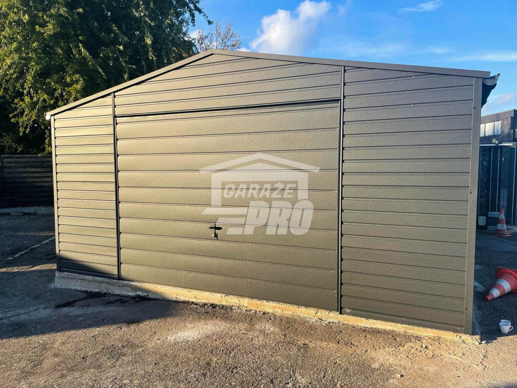 Garaż blaszany 5x7 Brama + drzwi  Antracyt  Dach dwuspadowy GP106 Bydgoszcz - zdjęcie 4
