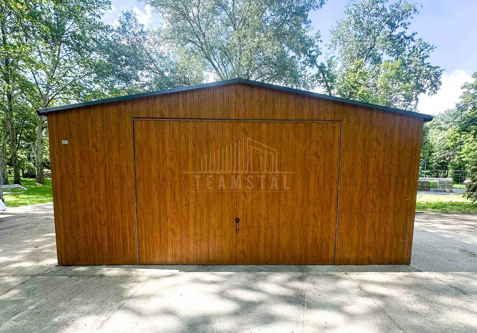 Garaż blaszany 6x6m - brama uchylna rynny dach TS1119 Gniezno - zdjęcie 2