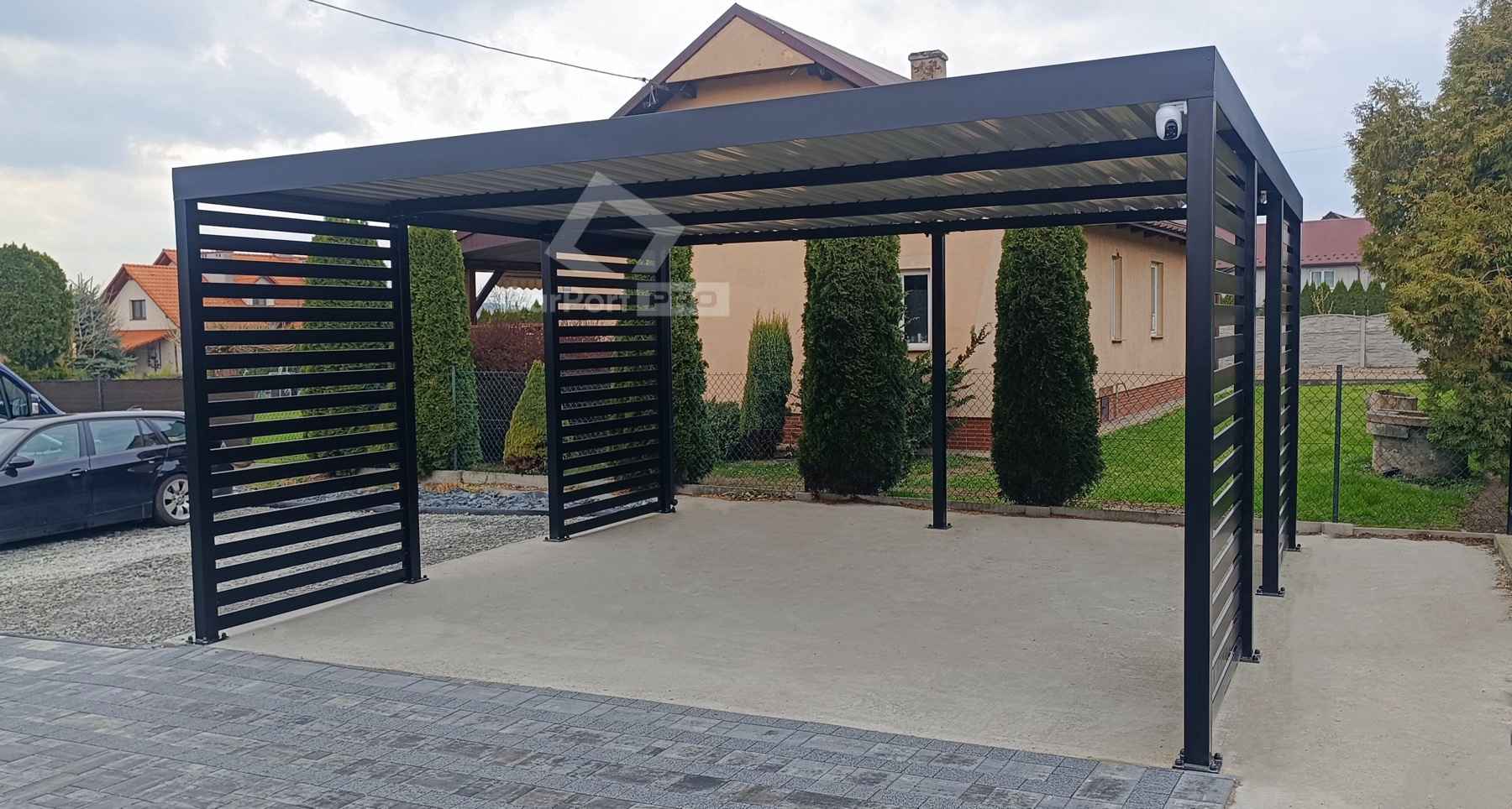 CarPort PREMIUM - wiata samochodowa 6x6 - antracyt   CP116 Widzew - zdjęcie 11