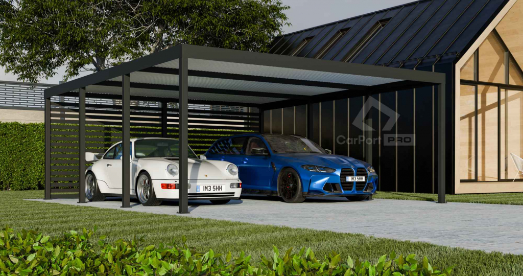 CarPort PREMIUM - wiata samochodowa 6x5,5 - antracyt  CP107 Białogard - zdjęcie 6