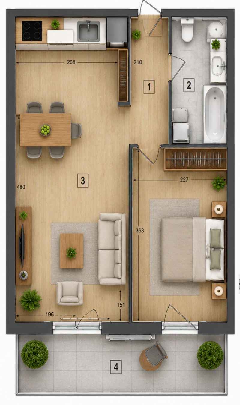 1pok, 27met, Okolice Słowiańskiej BALKON/KOMÓRKA/MP (Wrocław) Śródmieście - zdjęcie 2