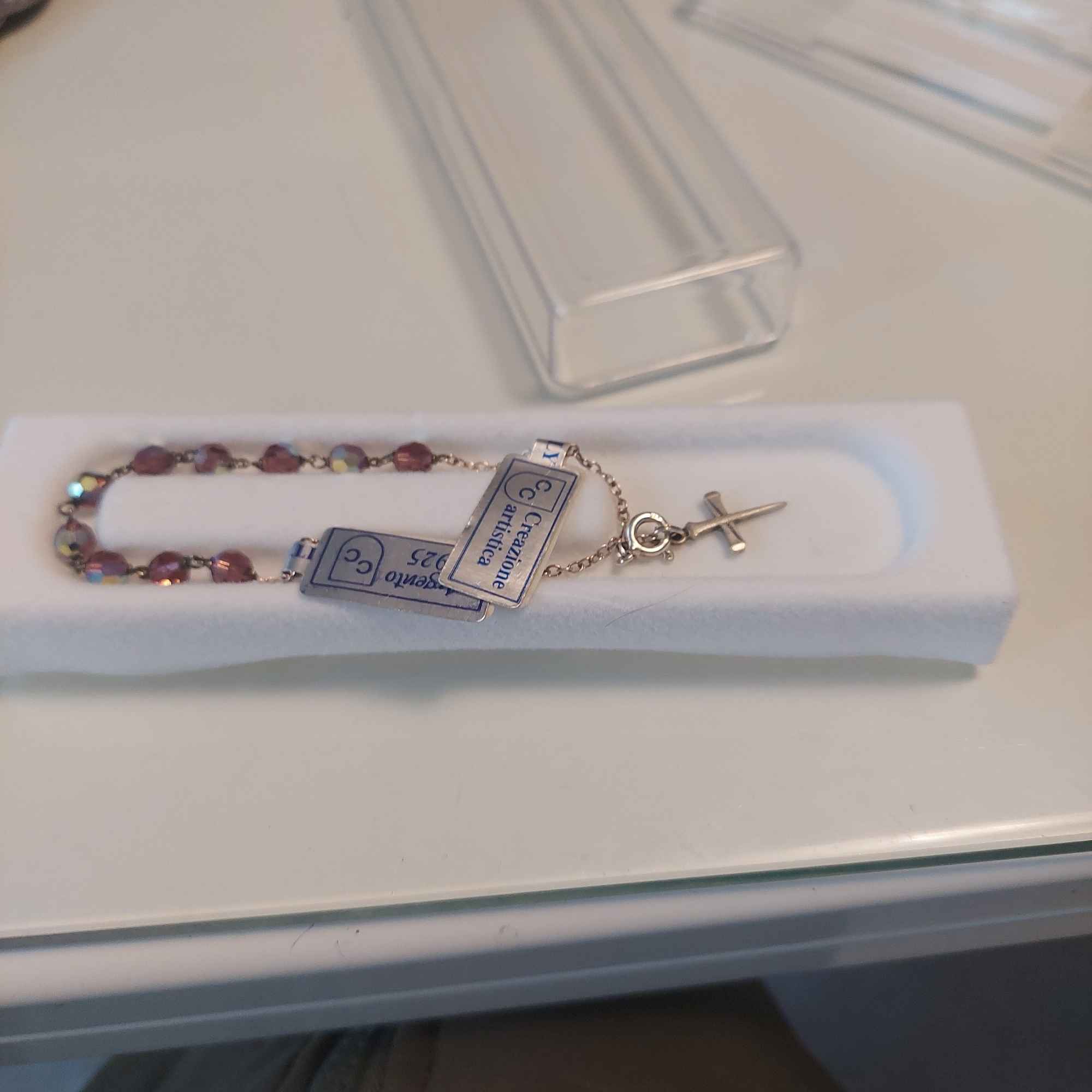 Bransoletka srebrna nowa z krzyżykiem Stare Miasto - zdjęcie 9