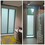 Oklejamy okno w łazience -folie prywatyzujące Warszawa Oklejamy okna Białołęka - zdjęcie 5