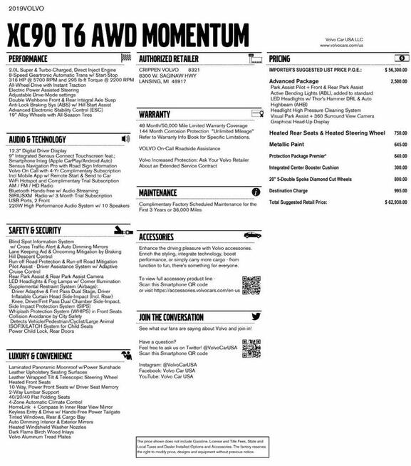 Volvo XC90 T6, panorama, 4x4, kam360, stan idealny Kraków - zdjęcie 11