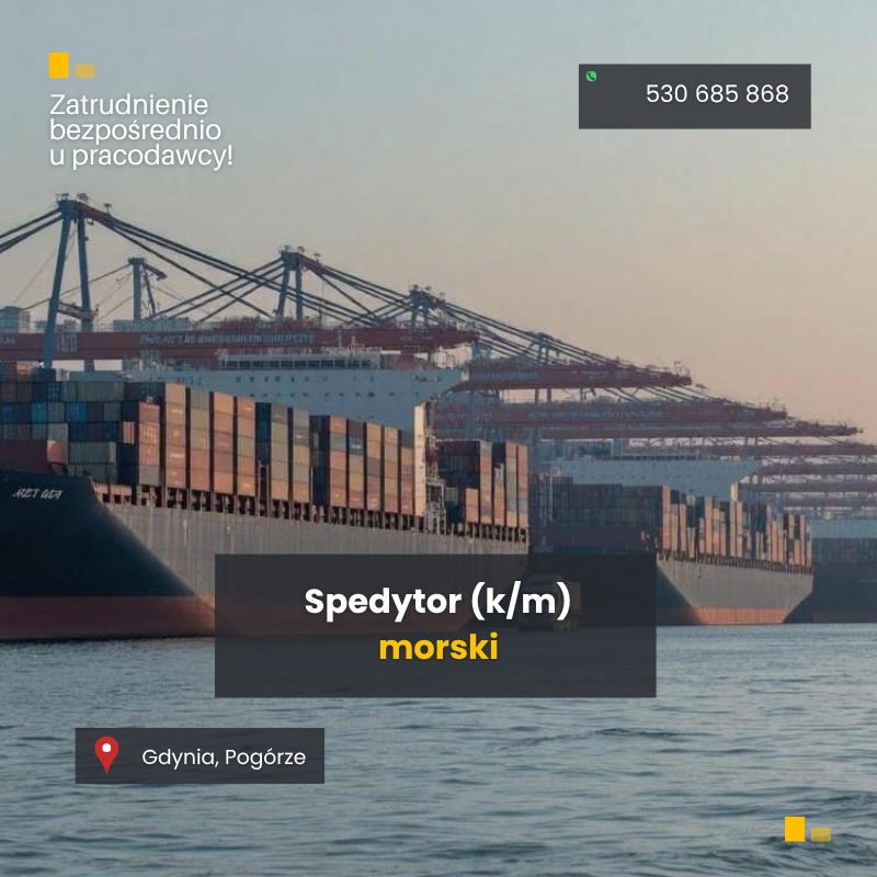 Spedytor morski (k/m) Gdynia - zdjęcie 1
