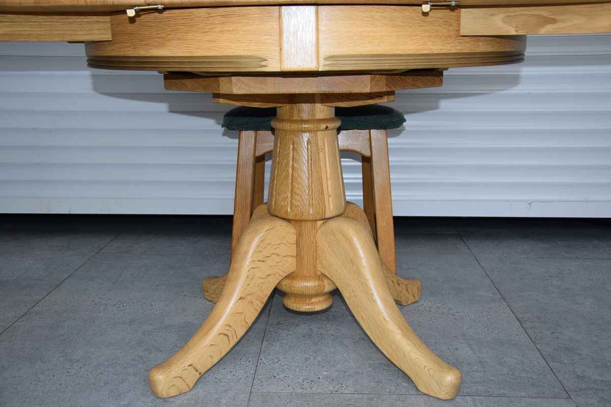 stół rozkładany i 4 krzesła - cały komplet z drewna dębowego Olsztyn - zdjęcie 6