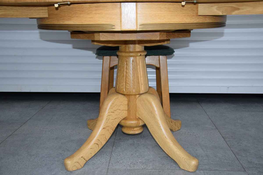 stół rozkładany i 4 krzesła - cały komplet z drewna dębowego Olsztyn - zdjęcie 6