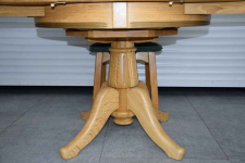 stół rozkładany i 4 krzesła - cały komplet z drewna dębowego Olsztyn - zdjęcie 6