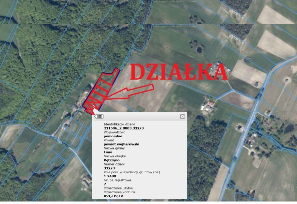 DZIAŁKA REKREACYJNO - BUDOWLANA Kętrzyno - zdjęcie 1