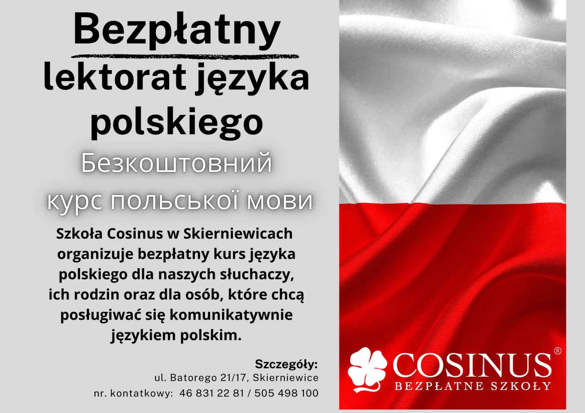 Bezpłatny kurs języka polskiego dla obcokrajowców Skierniewice - zdjęcie 1
