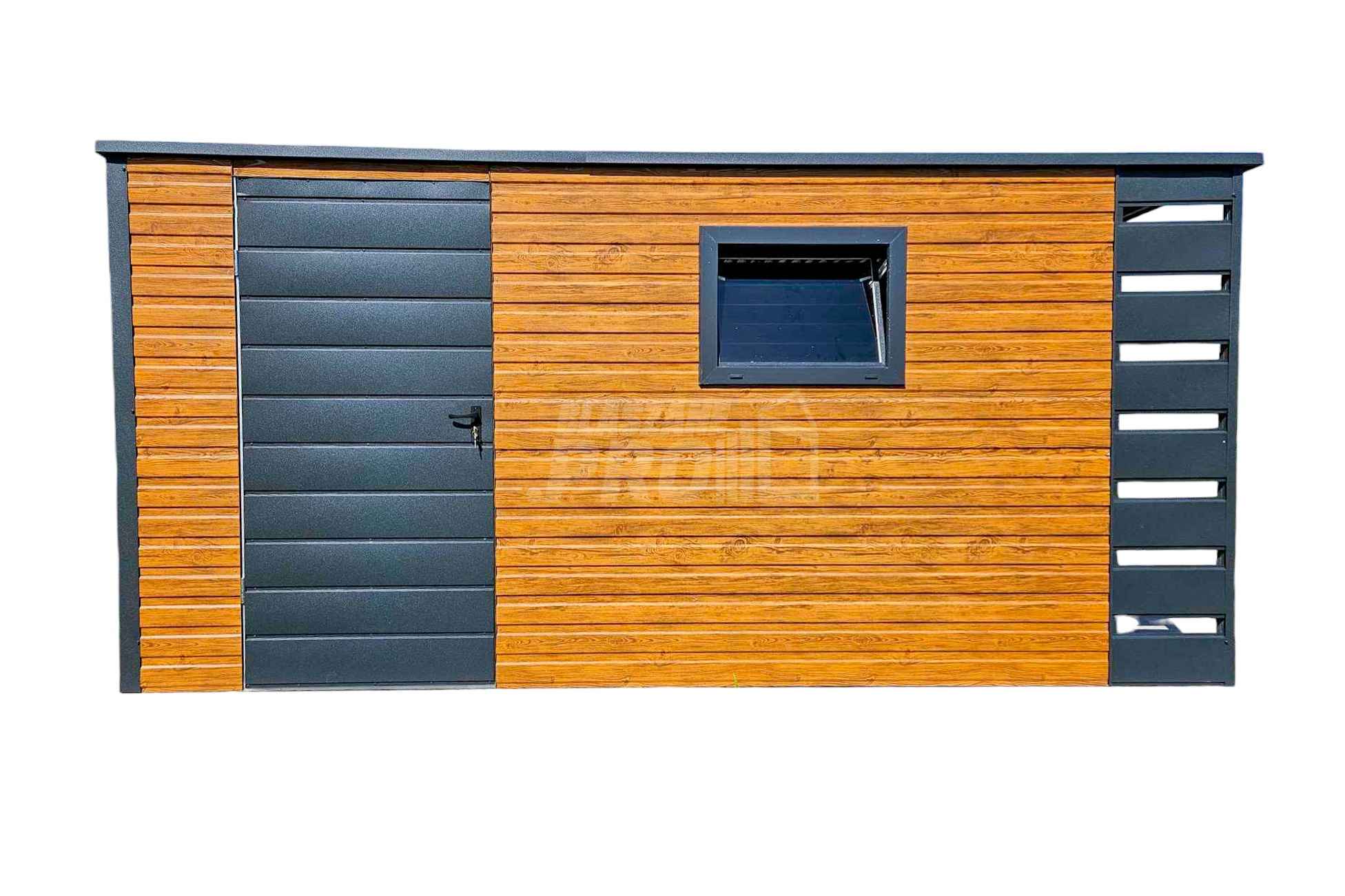 Domek Ogrodowy 4,5x2m Wiata 0,5m Brama Dwuskrzydłowa Okno GP383 Tarnów - zdjęcie 5