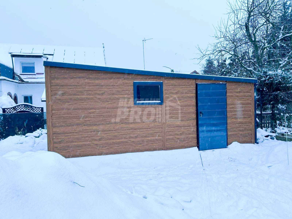Garaż Blaszany 4x6 Brama uchylna - okno - drzwi dach Spad w tył GP255 Kłodzko - zdjęcie 5