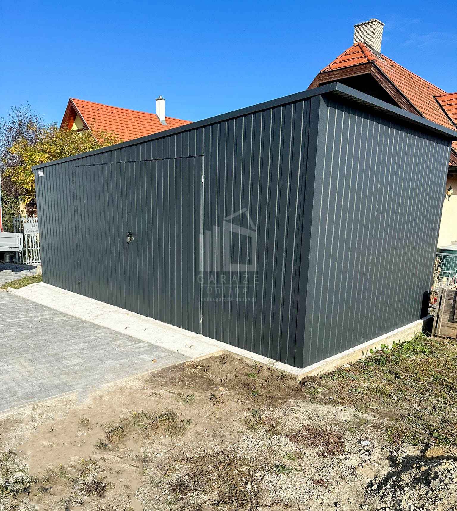 Garaż blaszany Schowek 6x3m Brama dwuskrzydłowa rynny dach spad ID765 Międzyrzecz - zdjęcie 6