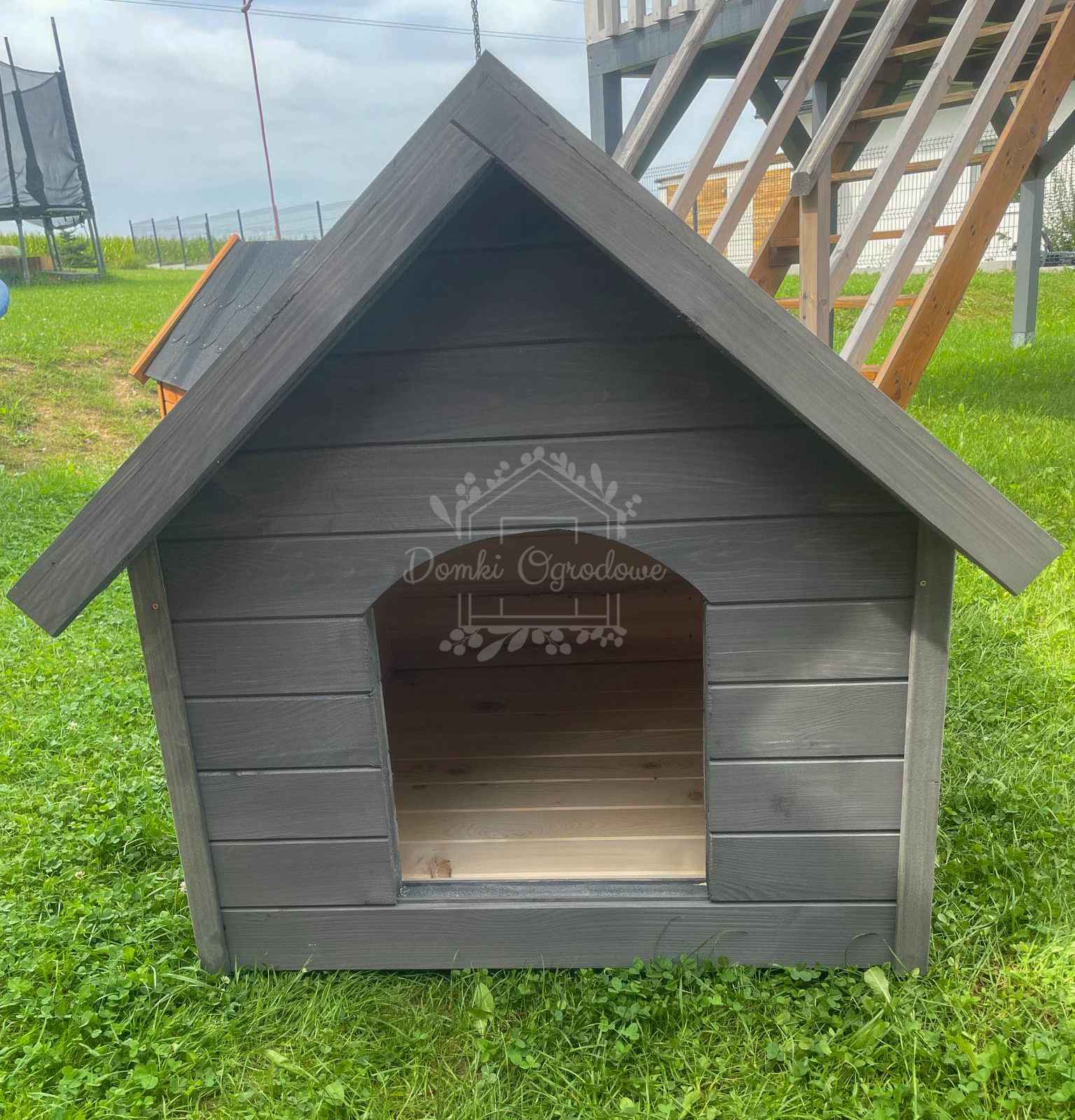 Buda dla psa Rozmiar "M" - Grafit - Dach dwuspadowy ID832 Lubartów - zdjęcie 2