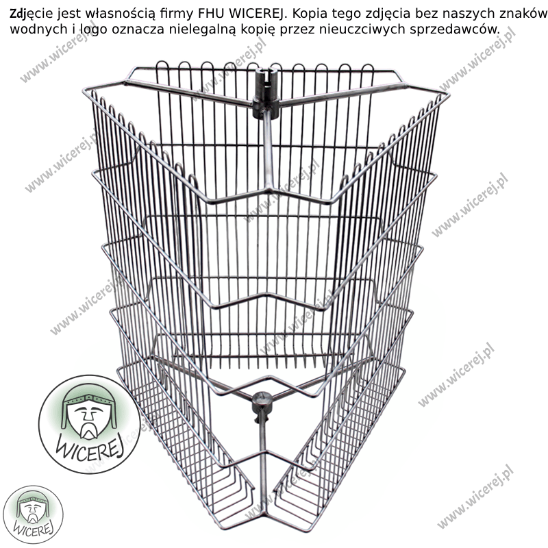 Wirnik 3 ramkowy nierdzewny do miodarki, Kosz do wirówki 3 plastrowej Jaśliska - zdjęcie 1
