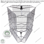Wirnik 3 ramkowy nierdzewny do miodarki, Kosz do wirówki 3 plastrowej