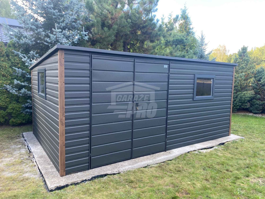 Schowek - domek ogrodowy 5x3m brama dwuskrzydłowa 2x okno dach GP651 Śródmieście - zdjęcie 2