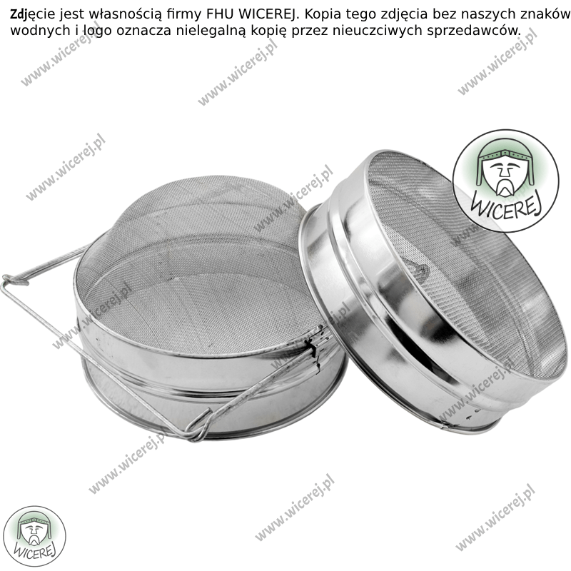 Sito do miodu podwójne wypukłe śr. 20cm filtr do miodu cedzak cedzidło Jaśliska - zdjęcie 1