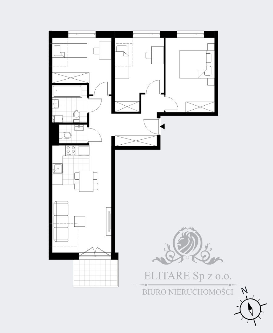 REALIZACJA 10.2025/Mieszkanie 4 pok.62,30m2/ balkon/Brochów Wrocław - zdjęcie 6