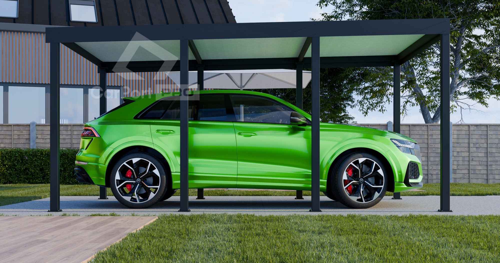 CarPort PREMIUM - wiata samochodowa 3x5 - antracyt  CP106 Gdańsk - zdjęcie 3