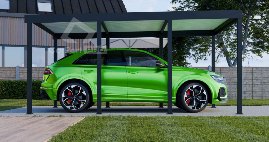 CarPort PREMIUM - wiata samochodowa 3x5 - antracyt  CP106 Gdańsk - zdjęcie 3