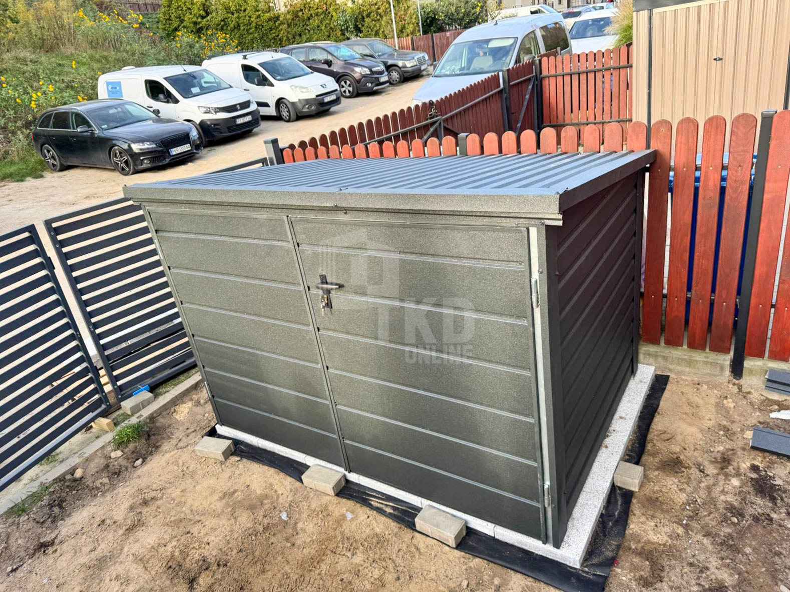 Box rowerowy – schowek Moto-Box 2×1,3m – antracyt TKD451 Zamość - zdjęcie 2