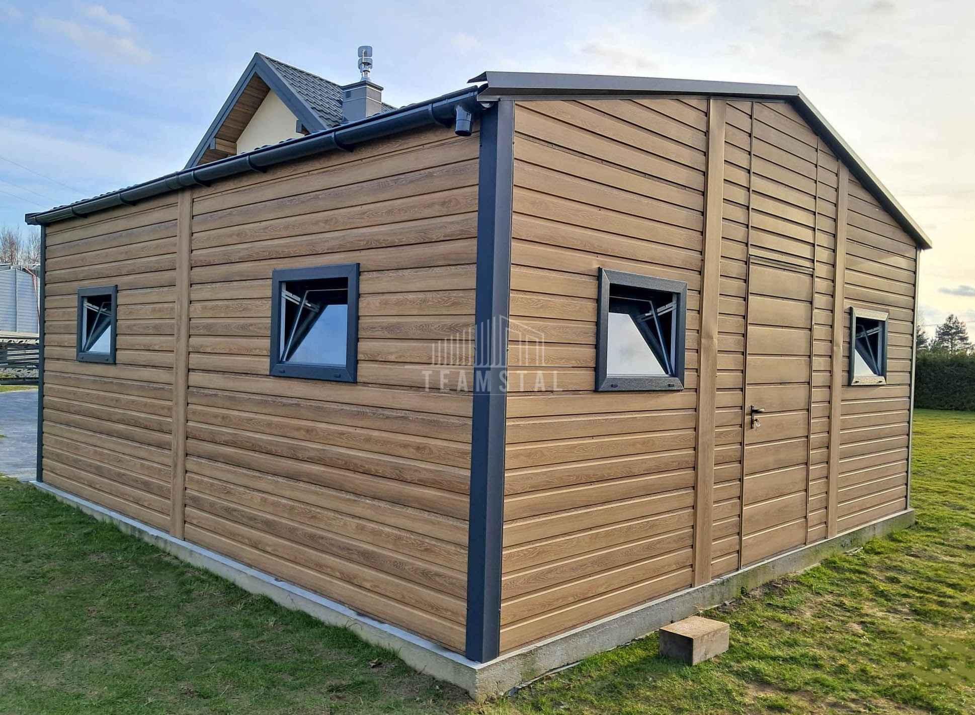 Garaż blaszany 6x5,8 2x Brama Okna PCV Drzwi Rynny Blachodach TS1066 Bydgoszcz - zdjęcie 3