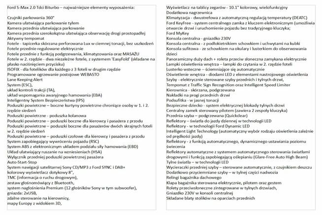 Ford S-max - BiTurbo - Prywatnie - Pełna Opcja Kraków - zdjęcie 10