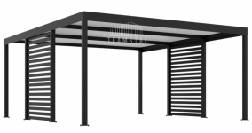 CarPort PREMIUM - Wiata samochodowa 5x5 Antracyt Zabudowa - TS1043