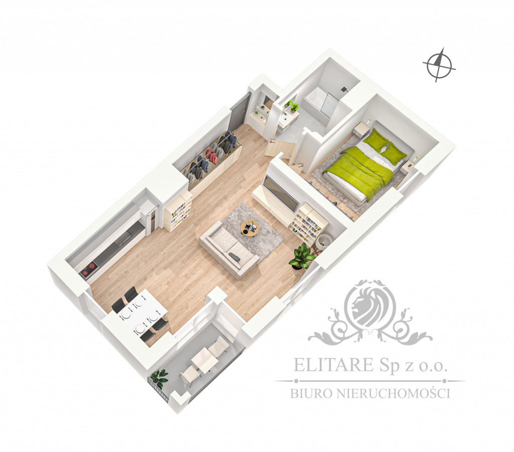 Apartament 2 pok. 44,13m2 ogrzewanie miejskie /obok Sky Tower Wrocław - zdjęcie 4