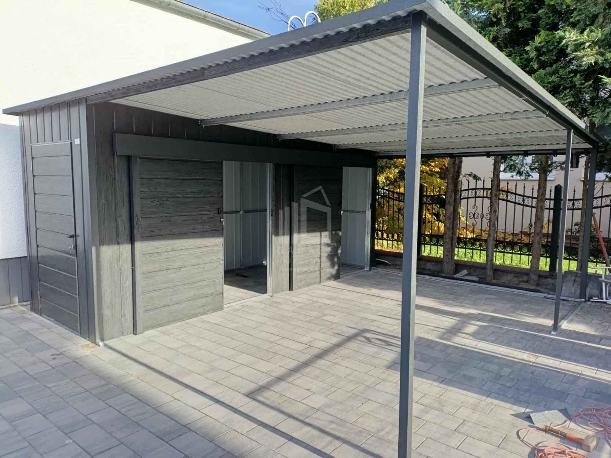 Schowek domek ogrodowy 1,7x5 + wiata 3,3m 2x drzwi  ID1171 Piła - zdjęcie 8