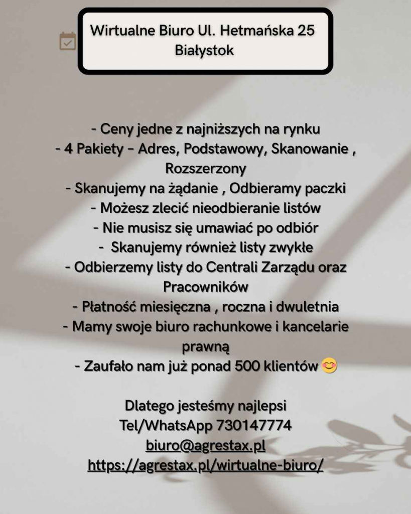 AgresTax Wirtualne Biuro Białystok - zdjęcie 1