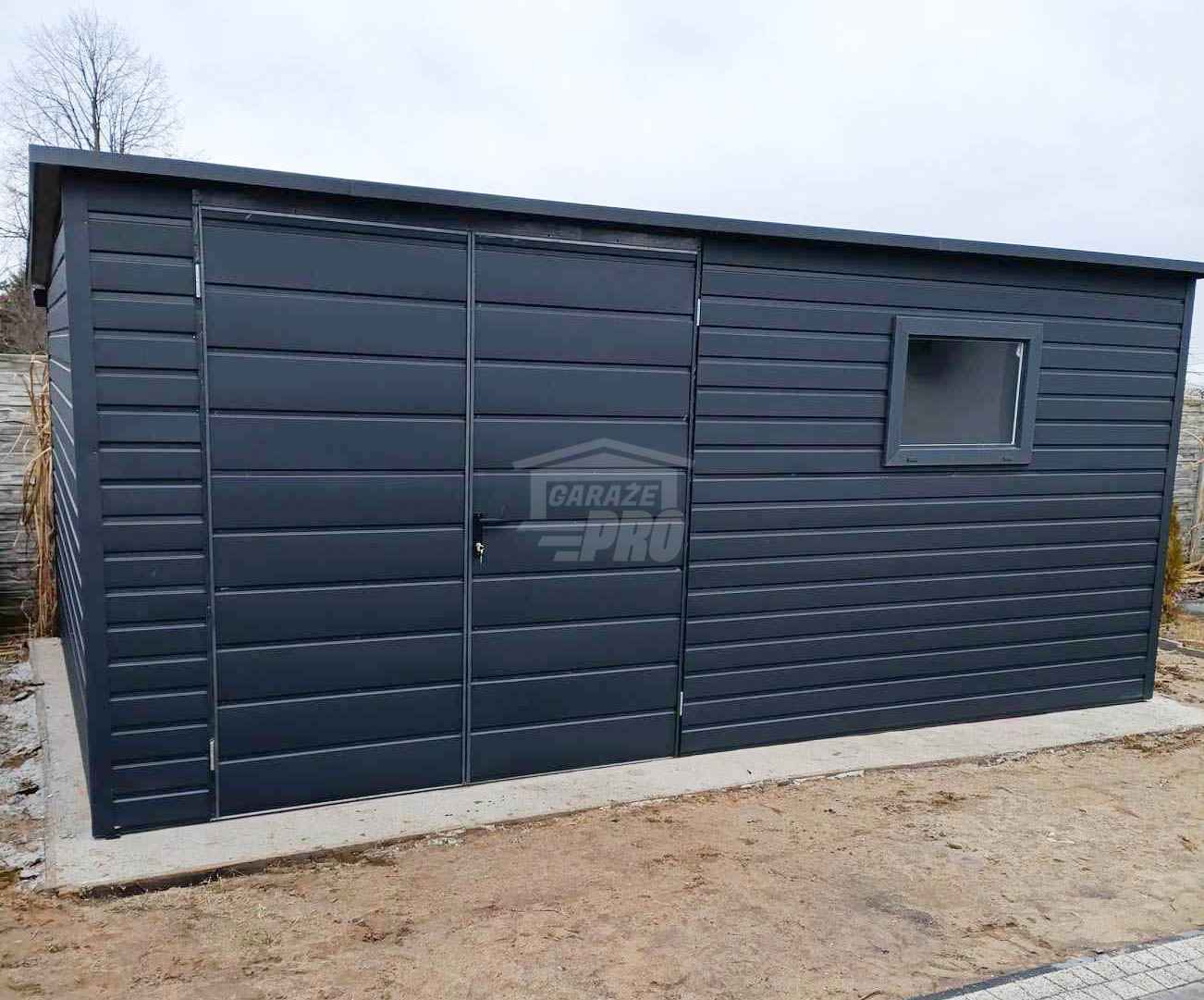 Schowek - domek ogrodowy 5x3m Brama dwuskrzydłowa okno dach GP517 Płock - zdjęcie 4