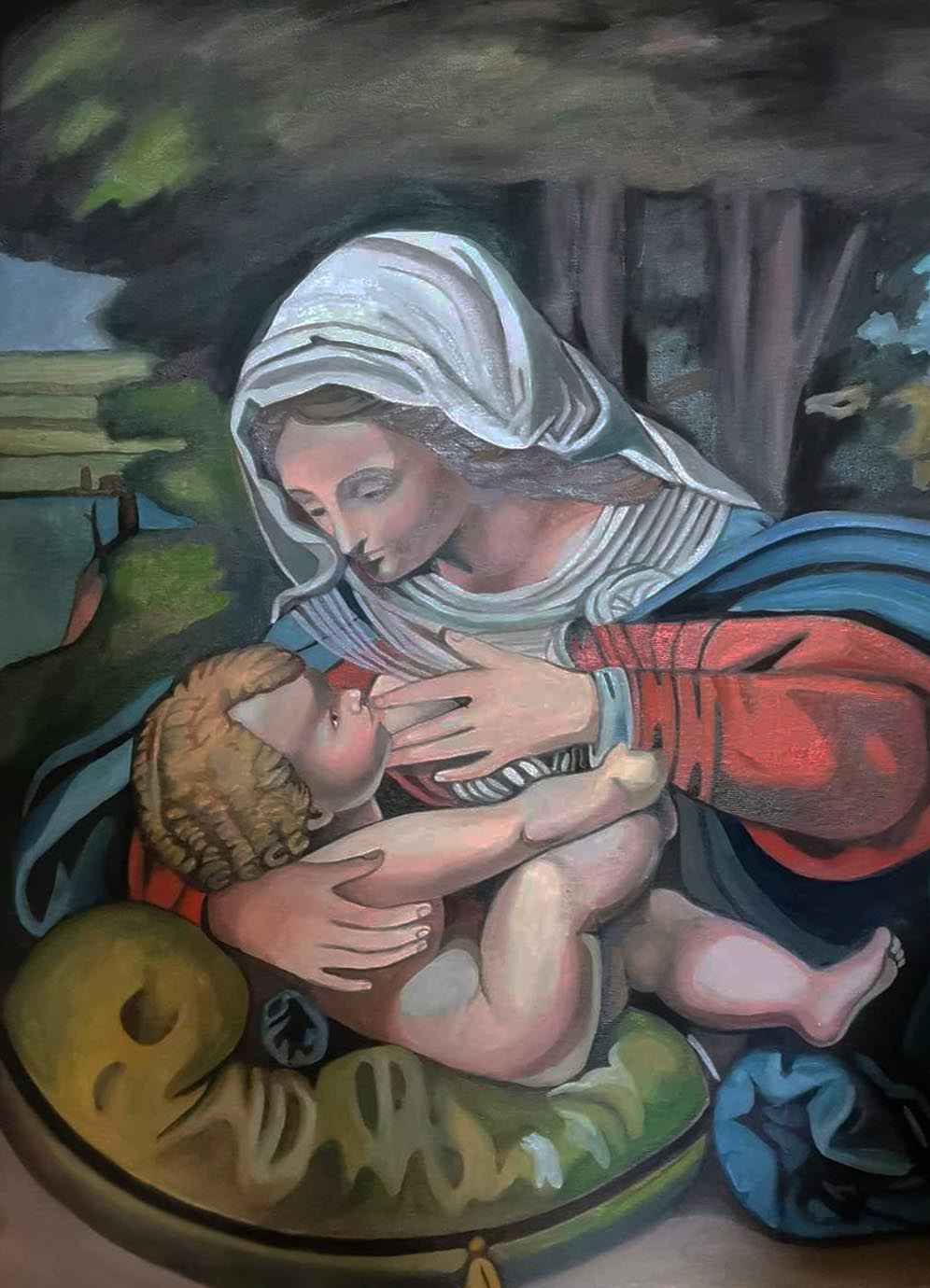 Matka Boska karmiąca obraz Kabikiejmy - zdjęcie 1