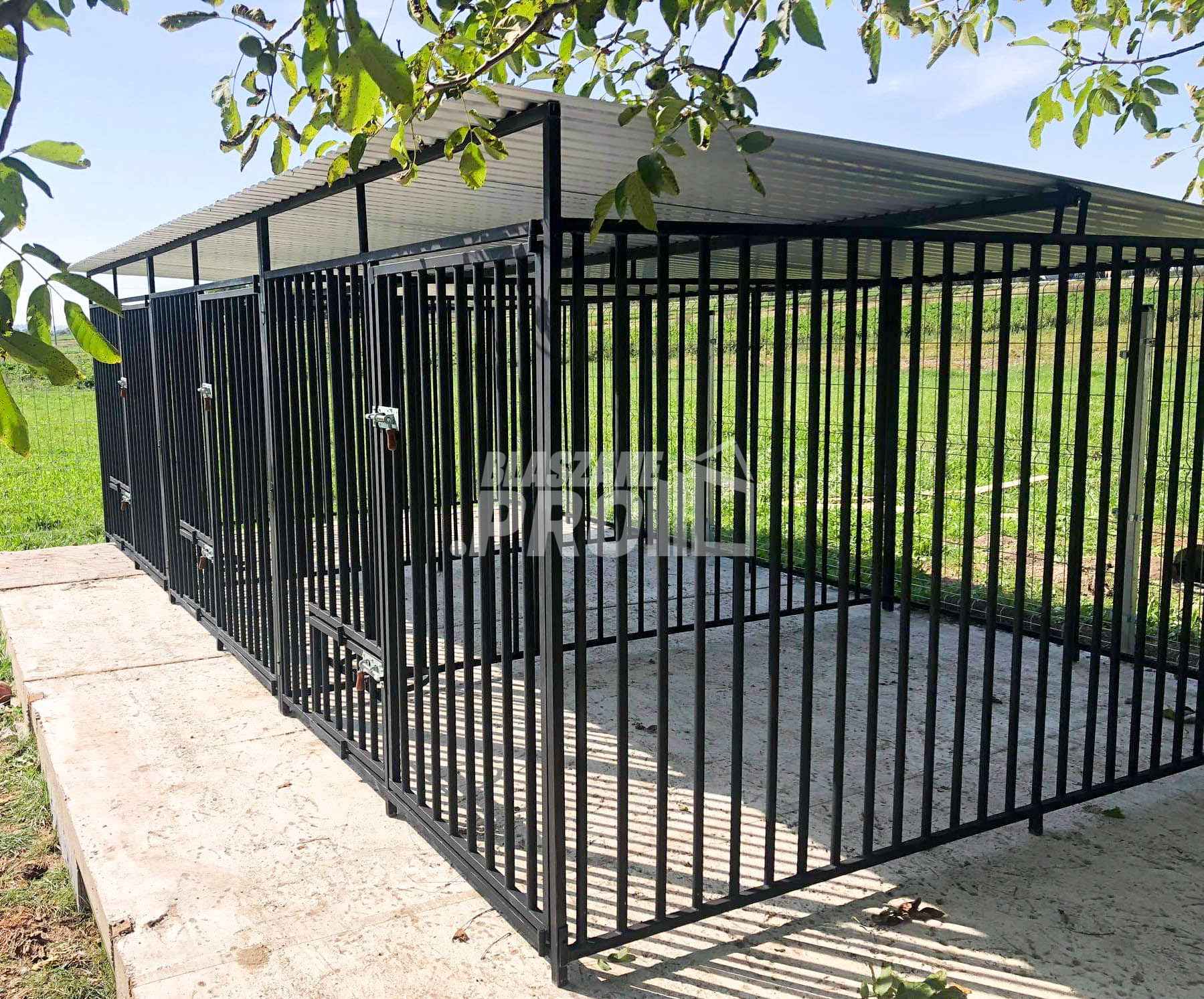 Kojec dla Psa 3w1 6x2m Klatka XXL 3 stanowiska Uchwyty na miski GP174 Nowogród - zdjęcie 3