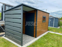 Schowek - Domek Ogrodowy 3x2m + wiata 1,5m  jasny orzech  GP548 Bydgoszcz - zdjęcie 3