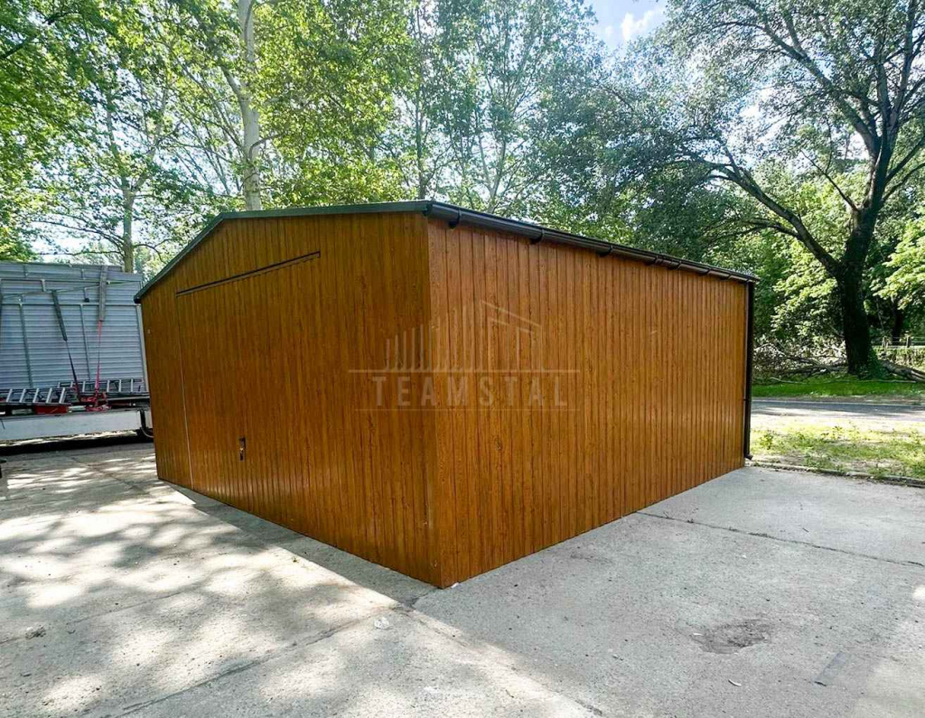 Garaż blaszany 6x6m - brama uchylna rynny dach TS1119 Gniezno - zdjęcie 4