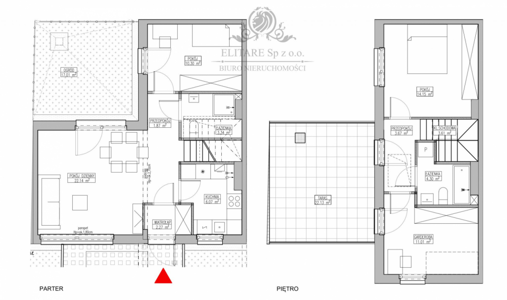 Mieszkanie Atrialne 82,73m2+ogr.17,01m2+ taras22,13m2+mp/ Jagodno Wrocław - zdjęcie 2