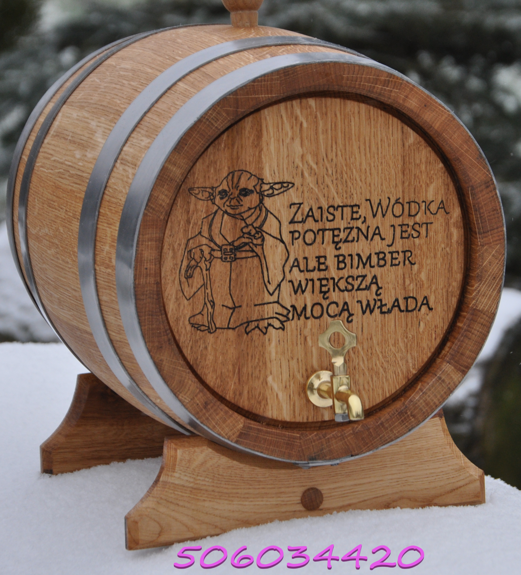 Beczka Dębowa 5 L na whisky wino bimber, do leżakowania, na wesela Mokotów - zdjęcie 2