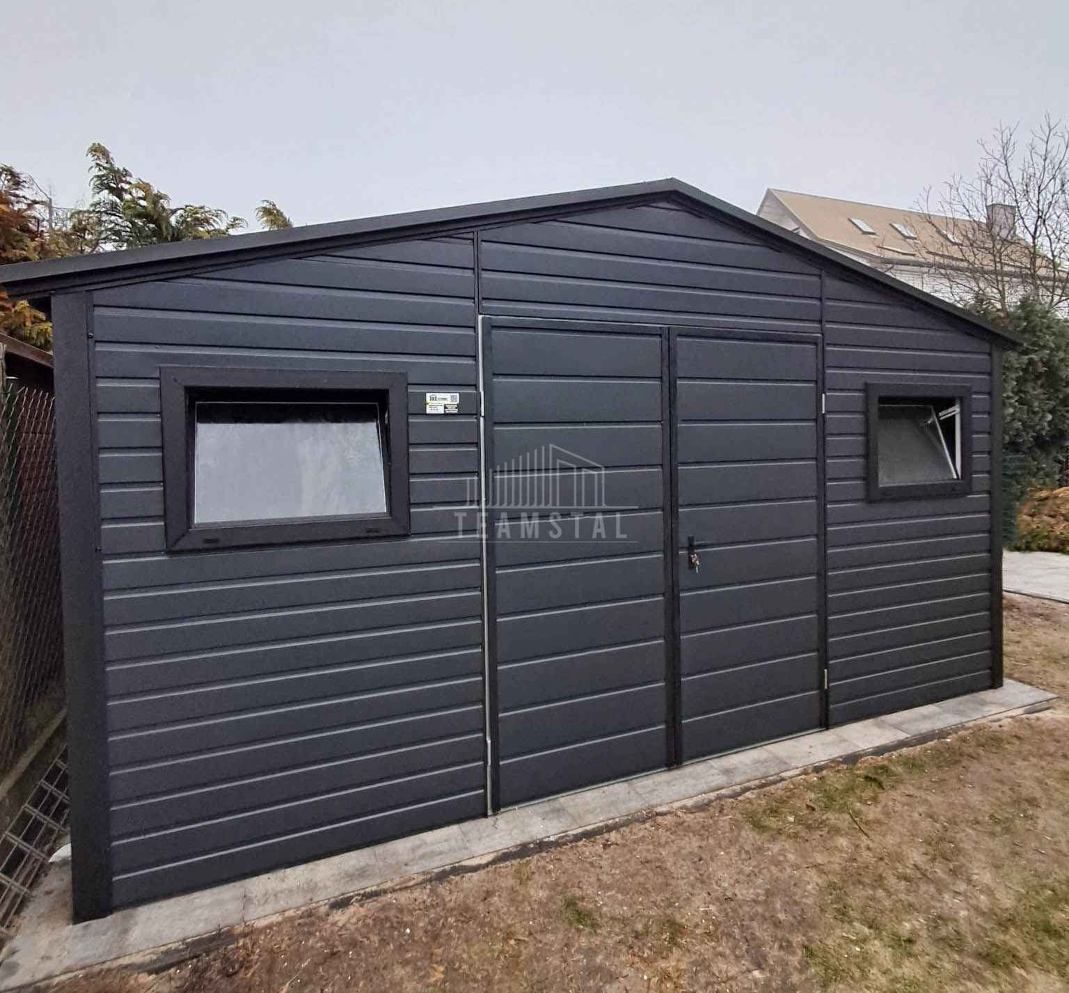 Schowek domek ogrodowy 4,5x3m Brama dwuskrzydłowa 2x okno dach TS1058 Nowogard - zdjęcie 4