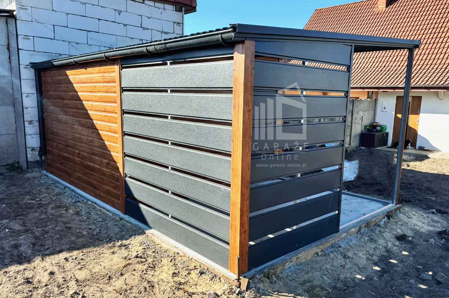 Domek ogrodowy 3x3 m + wiata 2x3 drzwi okno rynna dach ID1279 Leszno - zdjęcie 4