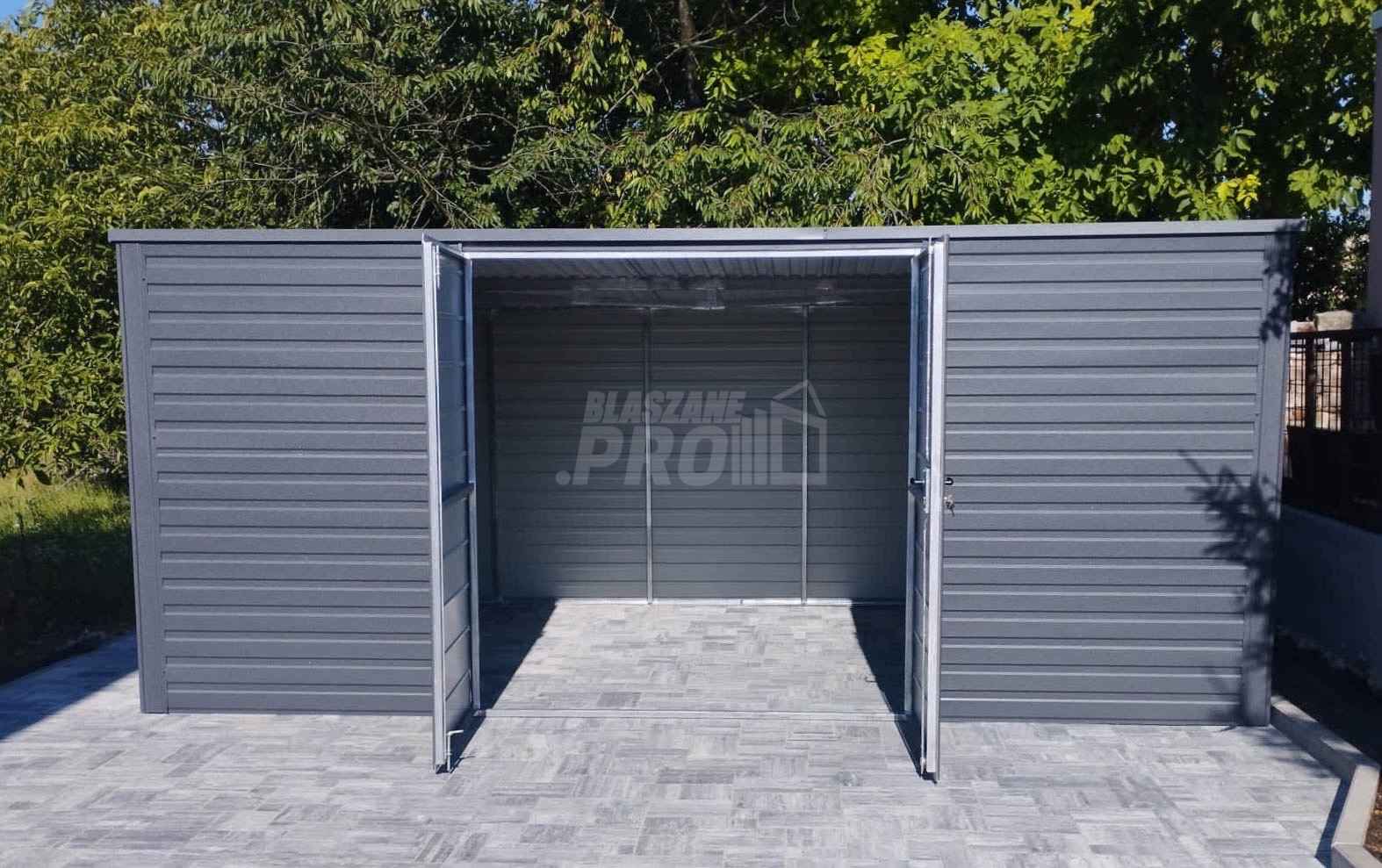 Domek ogrodowy - schowek 6x3 Brama  antracyt Dach spad w tył  GP204 Kielce - zdjęcie 6