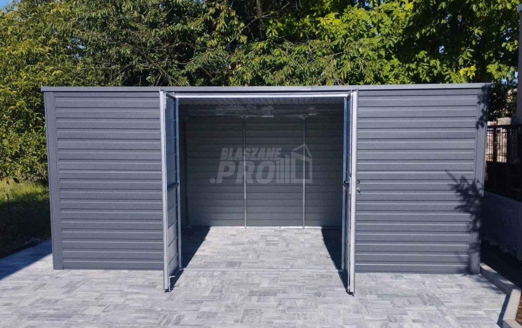 Domek ogrodowy - schowek 6x3 Brama  antracyt Dach spad w tył  GP204 Kielce - zdjęcie 6
