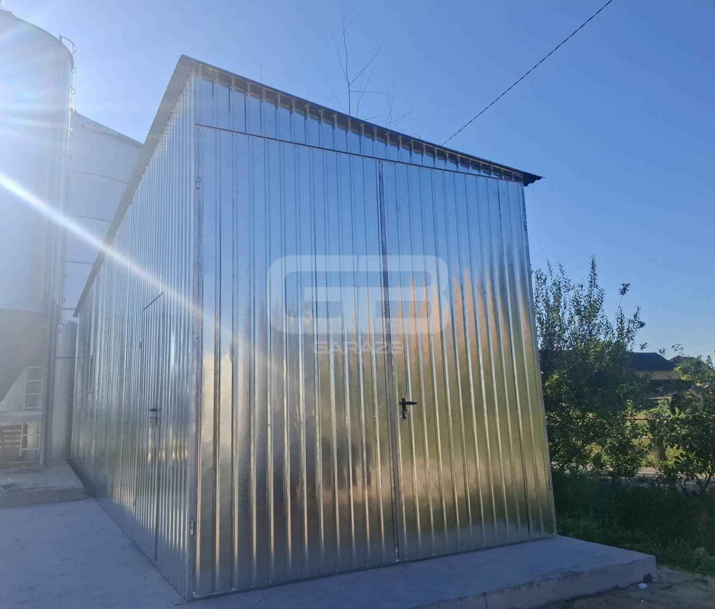 Garaż blaszany 3x12m - brama dwuskrzydłowa drzwi okno ocynk dach GB158 Jarocin - zdjęcie 5