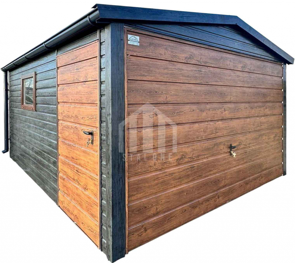 Garaż blaszany 3x4m - brama uchylna - drzwi - okno - rynny SO112 Malbork - zdjęcie 1