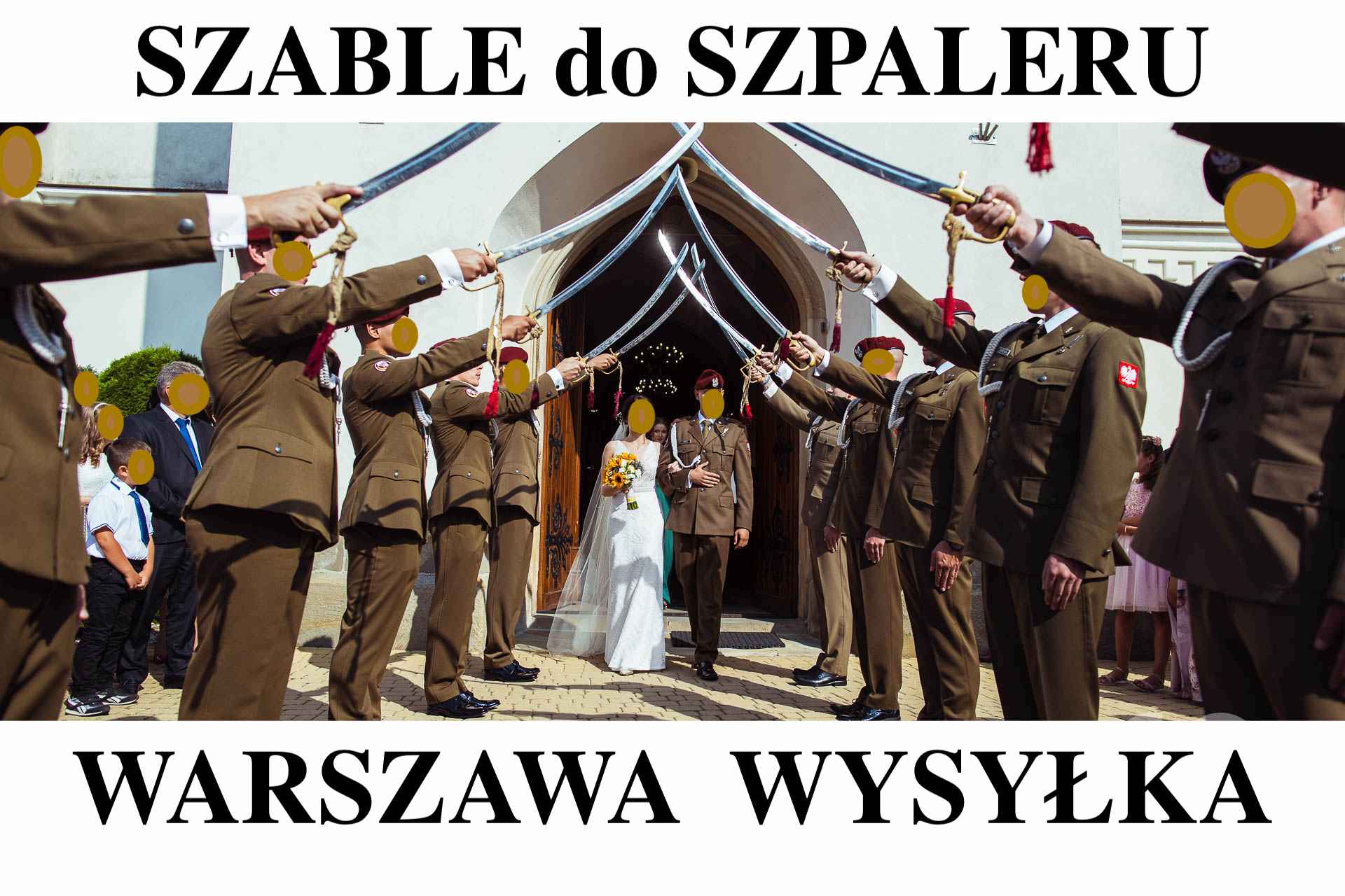 SZABLE DO ŚLUBU, szable do szpaleru z TEMBAKAMI PATRIOTYCZNYMI, tanio Rembertów - zdjęcie 1